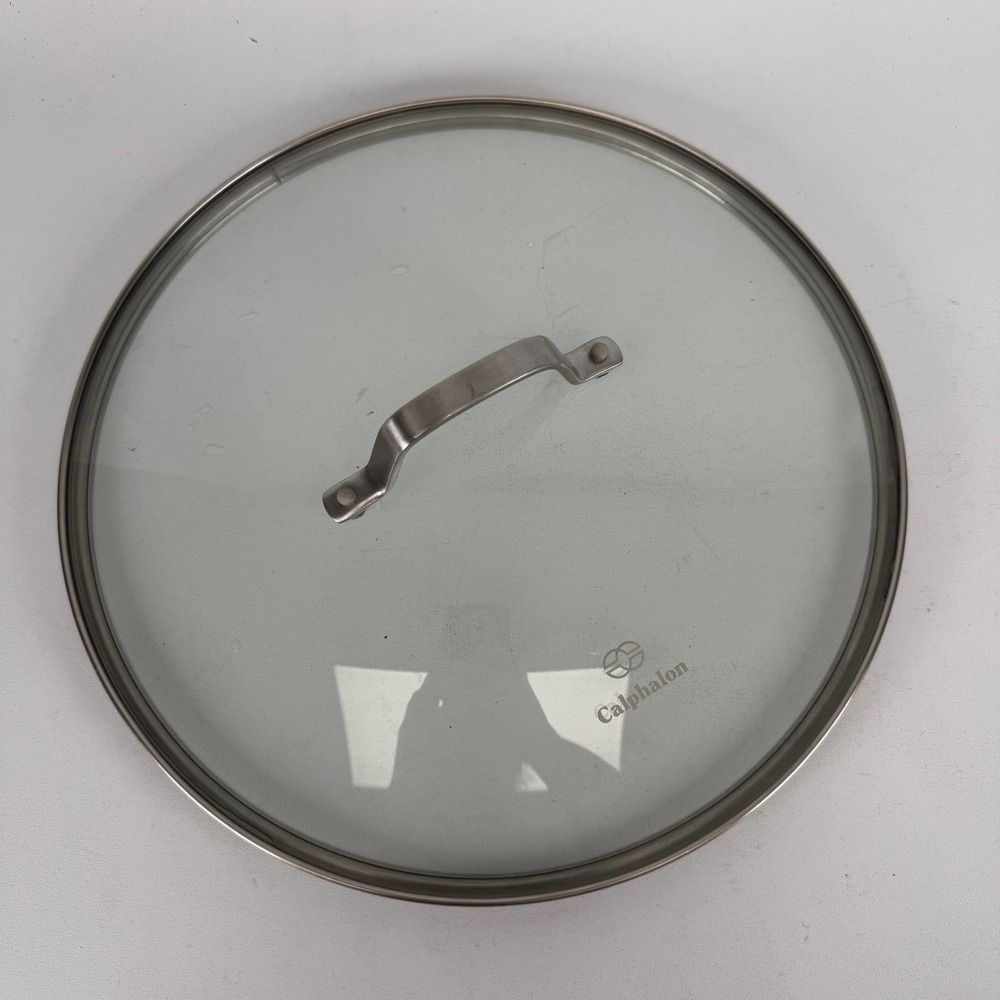 Calphalon 12 Inch Tempered Glass Replacement Lid Stainless Steel Rim Handle